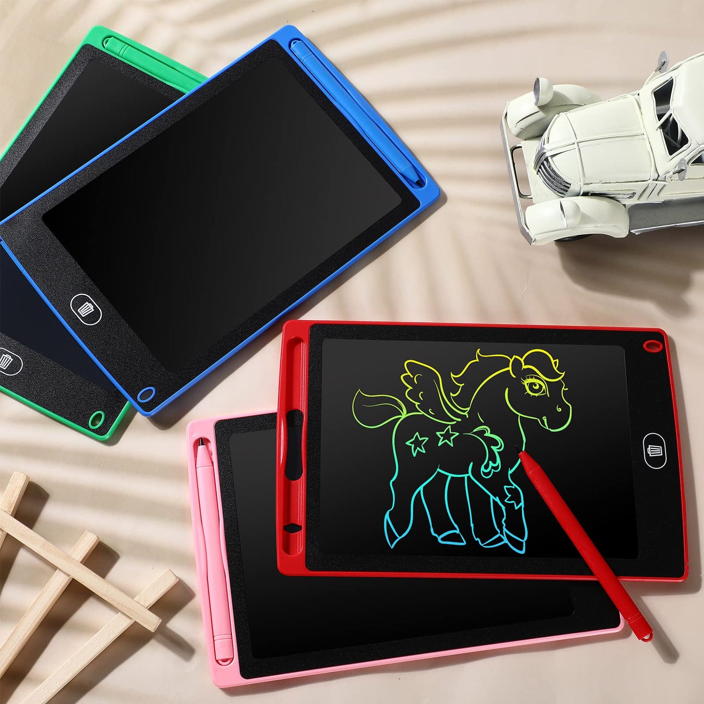 20 Pcs LCD Writing Tablet for Kids 10 Inch Electronic Doodle Board Colorful Screen Doodle Board Erasable Pad Drawing Pad for Kids Toddler 6 Years Old Educational Learning Toy (Black Screen)