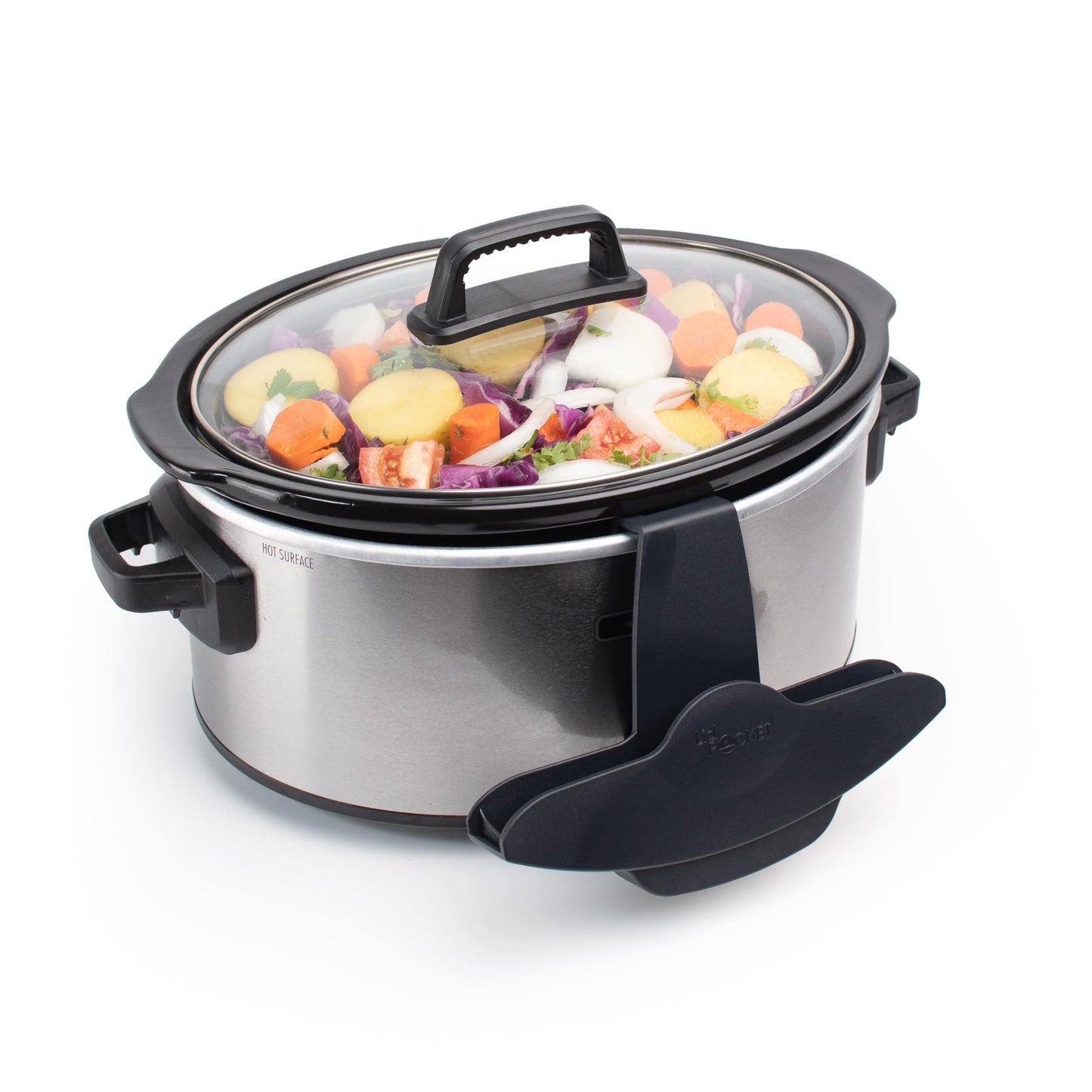 Lid Pocket Slow Cooker Lid Holder | Fits Most Slow Cookers | Keeps Countertops Clean | Crock Pot Kitchen Pot Organizer | Works With Most Crocks