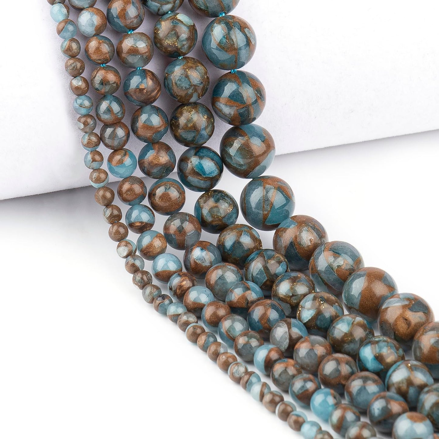 6mm Lake Blue Jade Natural Stone Beads Round Loose Beads for Jewelry Making Yochus DIY Beads Bracelet Necklace