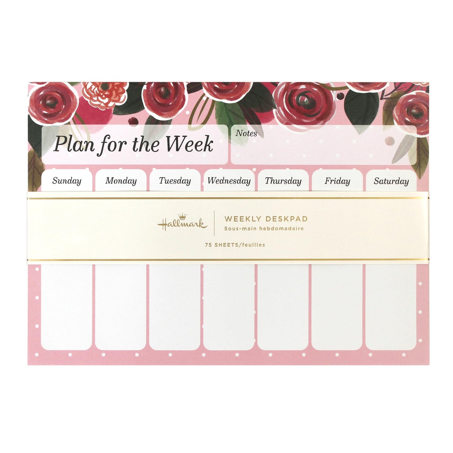 Hallmark Journal and Stationery Set (Journal, List Pads, Pocket Notepad and weekly desk planner) Floral Collection