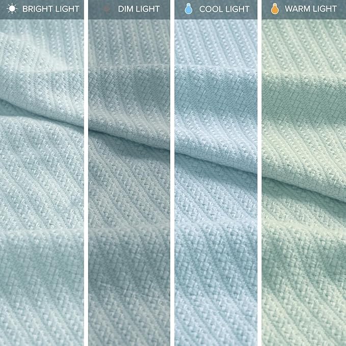 Madison Park Liquid Cotton Luxury Blanket Premium Soft Cozy 100% Ring Spun Cotton For Bed , Couch or Sofa, King, Light Blue
