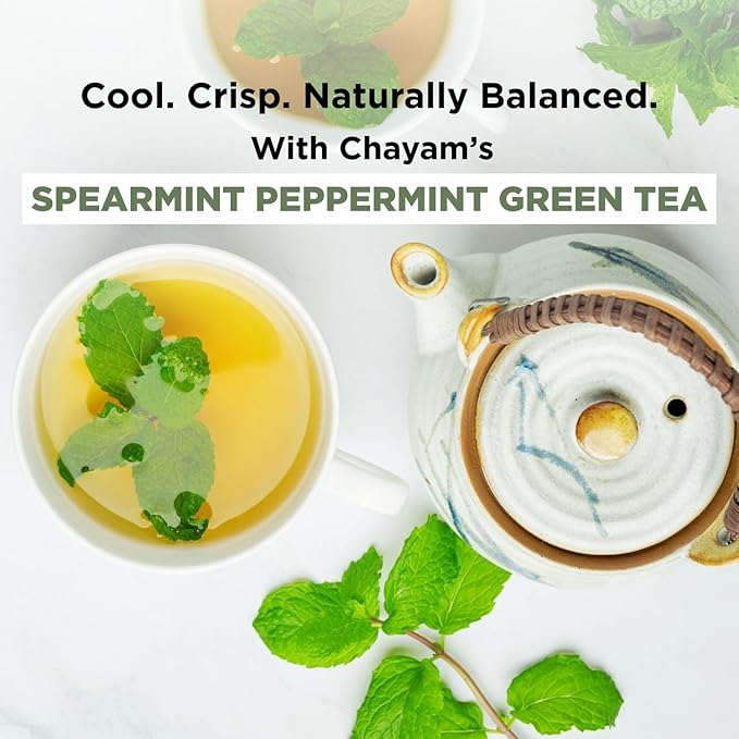 Chayam Moroccan Mint Green Tea – 35g Each | Premium Green Tea| 100% Natural Ingredients and No Added Sugar- Pack of 2