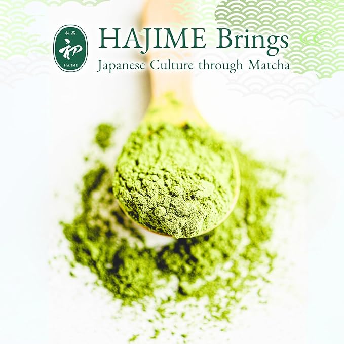 BJDesign Matcha Latte Powder “HAJIME” Sweetened Matcha Green Tea Powder - Authentic Japanese Origin - Non MSG, Non GMO, Vegan, Gluten Free (1.1 Pound)
