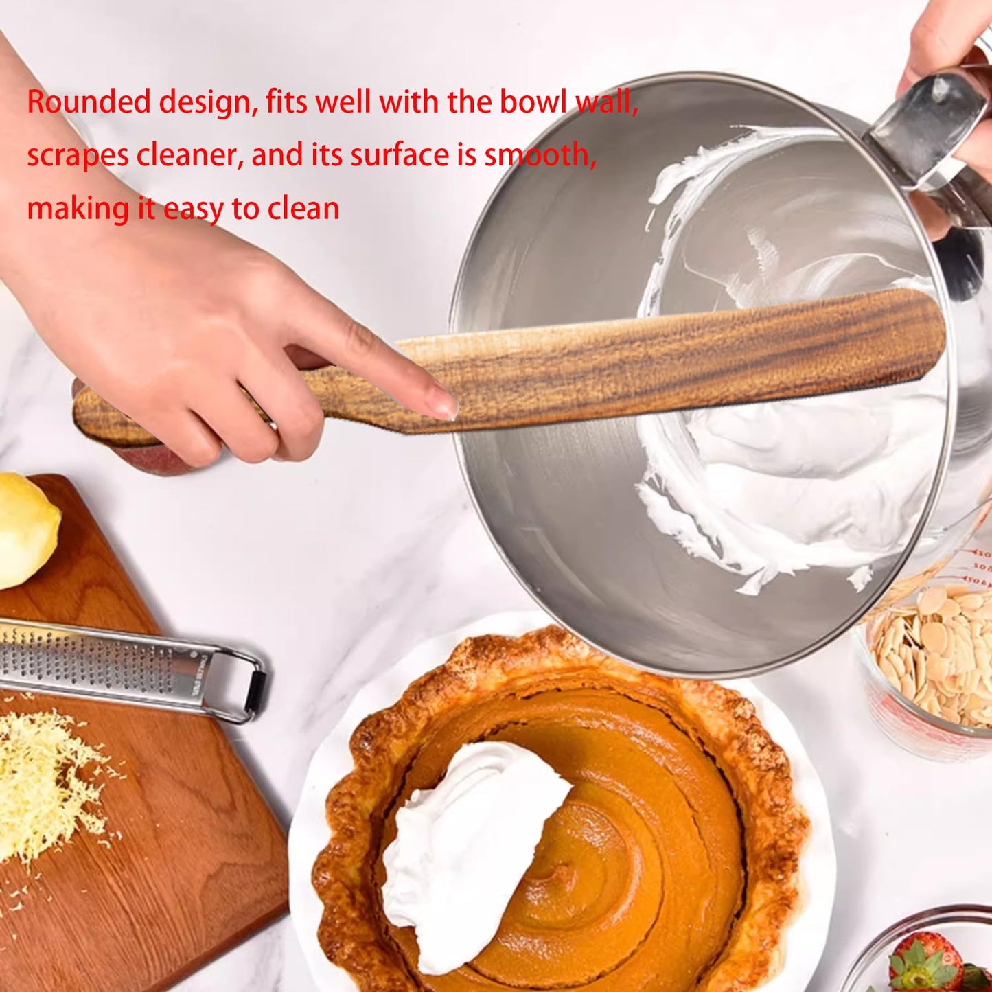 Skinny Wooden Spurtle Spatula for Sourdough Starter, Baking & Cooking, Non-Scratch Dough Scraper and Jar Mixing Tool, Ergonomic Stirring Stick for Canning, Spreading & Kneading (11 Inches)