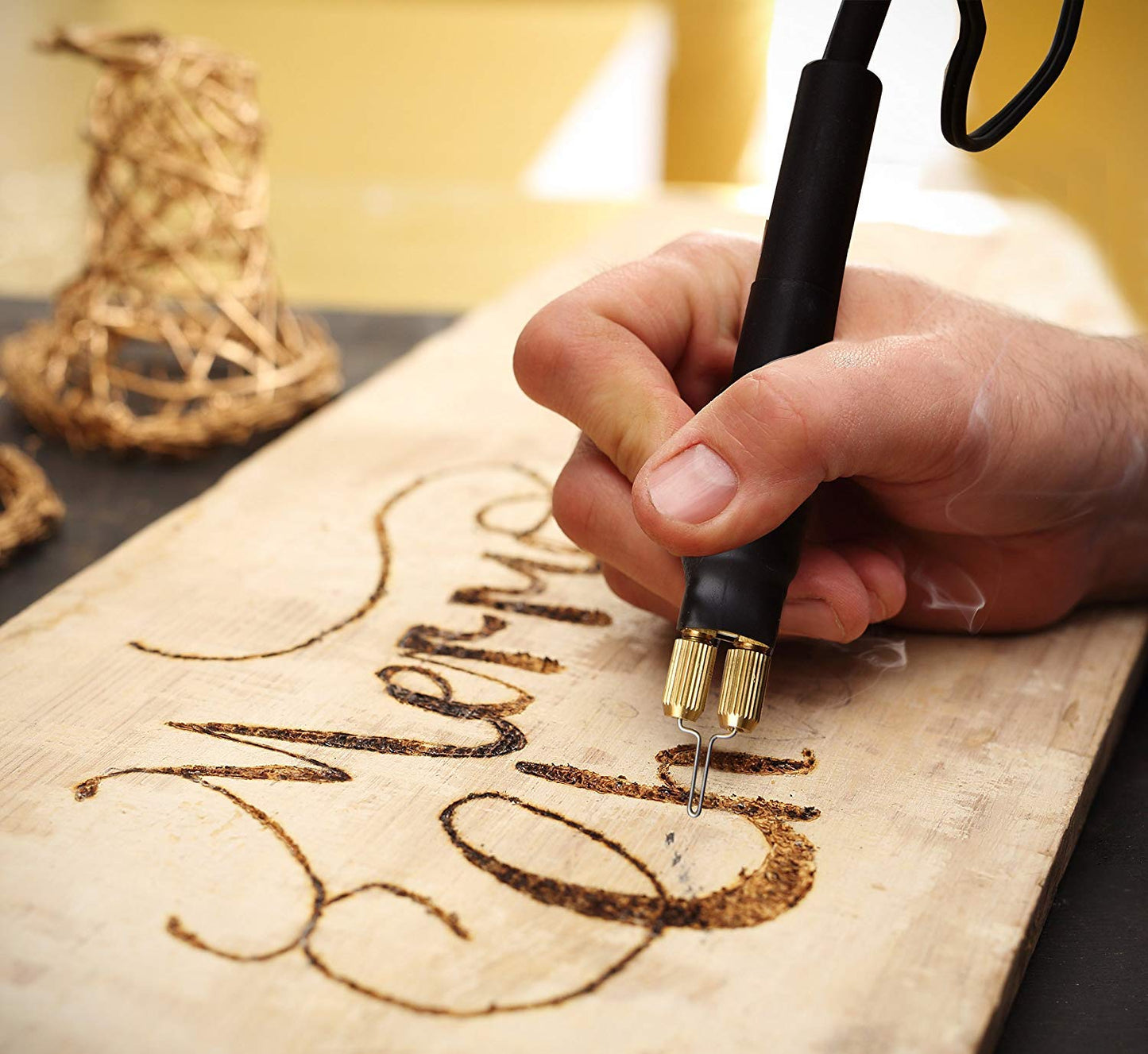 TRUArt Stage 2 Dual Pen Professional Woodburning Detailer 60W Tool with Digital Temperature Control, 40 Tips and Case