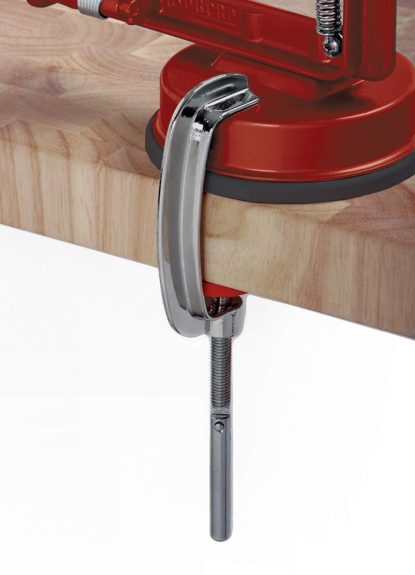 Norpro Apple Master-Apple, Potato, Parer, Slicer & Corer with Vacuum Base & Clamp,Red
