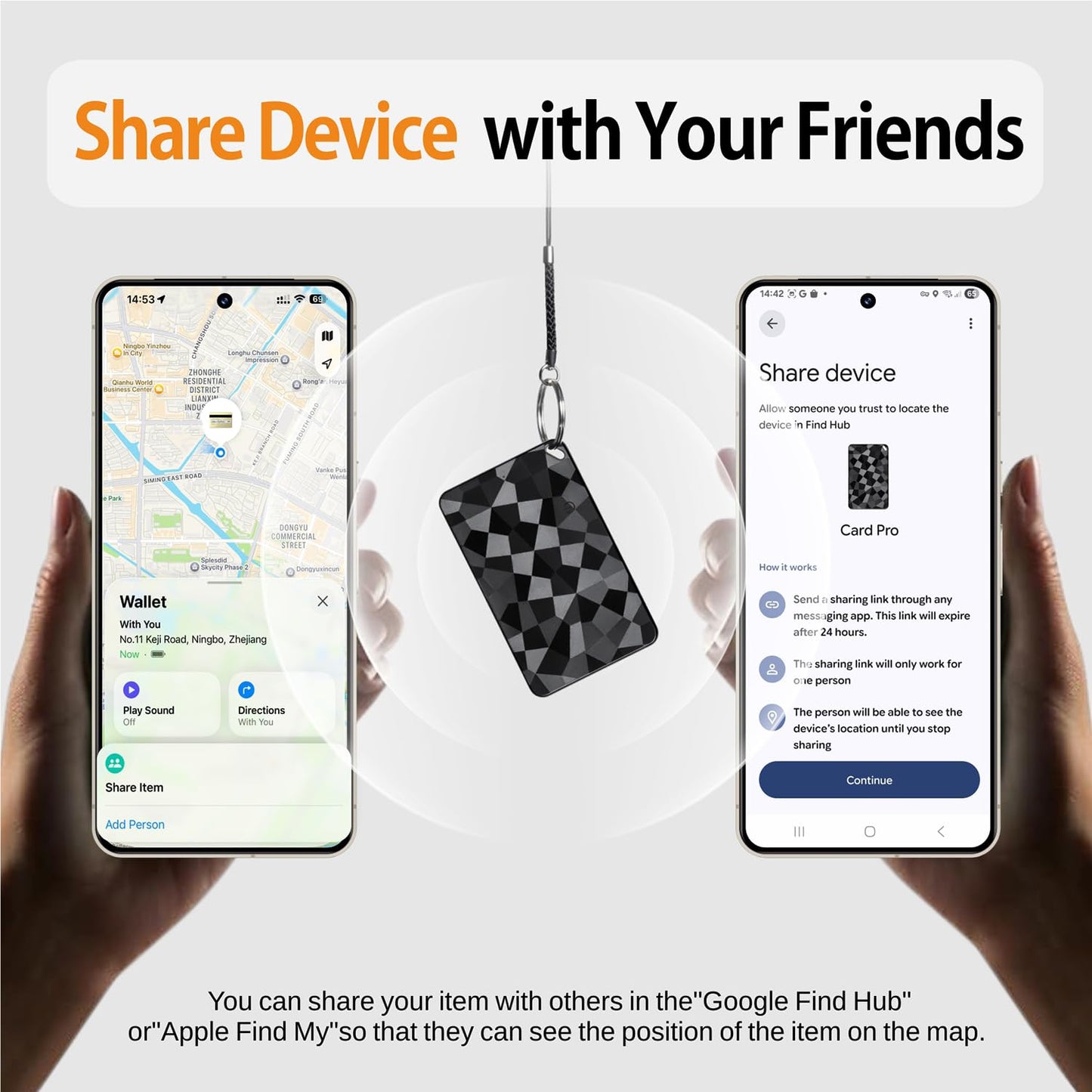 Bestray Bluetooth Wallet Tracker Card for iOS & Android, Apple Find My & Google Find Hub Compatible, Rechargeable Slim Credit Card Locator, 100dB Alarm, No Subscription
