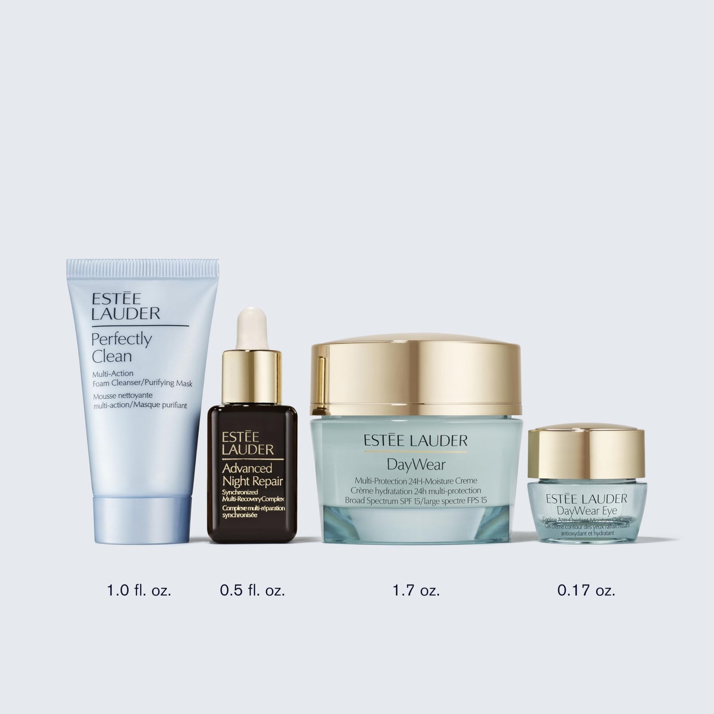 Estée Lauder DayWear Moisturizer Holiday Skincare Gift Set | The Hydrating Routine | Includes Full-Size Moisturizer 1.7 Ounce + Cleanser 1 Fl Oz, Eye Cream 0.17 Ounce, Face Serum 0.5 Fl Oz