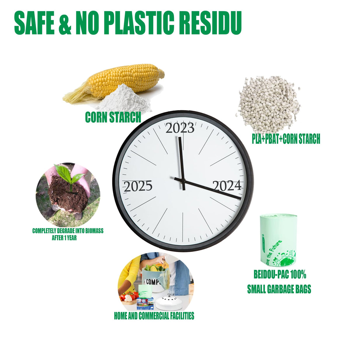 4 6 Gallon Compostable Trash Bags (150 Count)