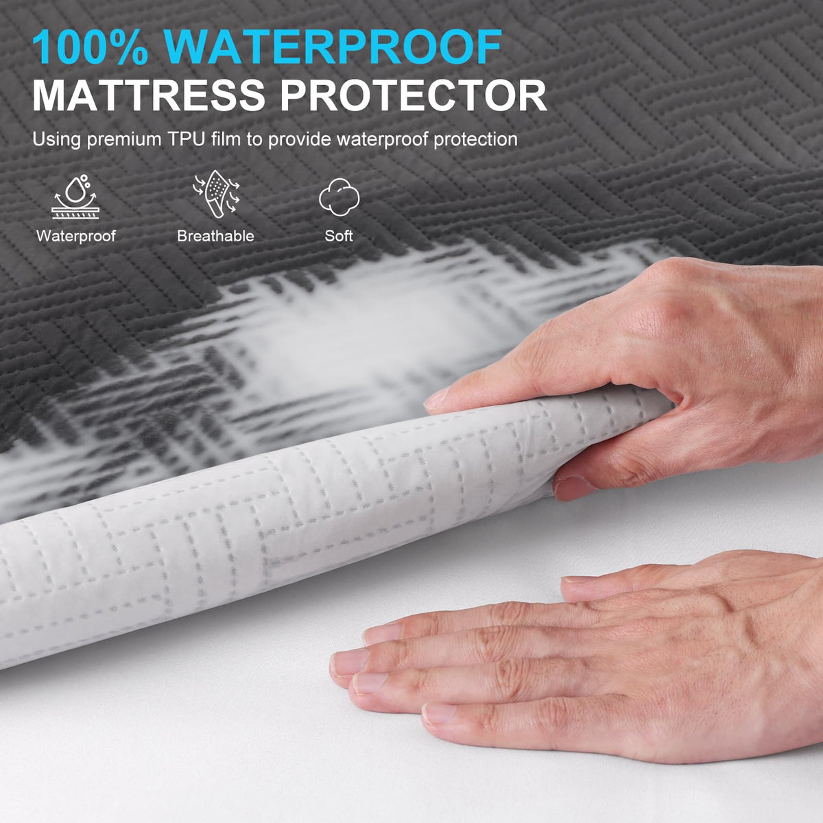 Waterproof Twin Size Mattress Protector with Deep Pockets