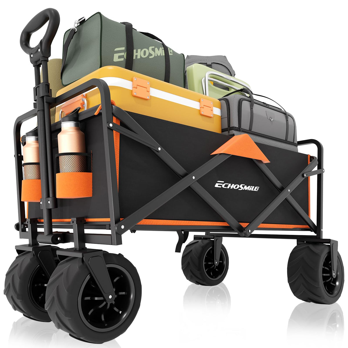 Wagon Cart Foldable Heavy Duty 350L Cap for Camping