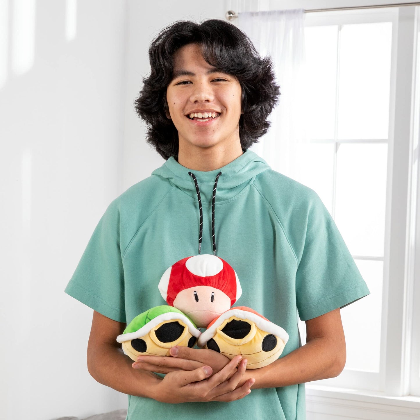 Club Mocchi-Mocchi- Mario Kart Plush - Red Shell Plushie - Squishy Mario Plushies - Squishy Toys and Cute Stuffed Animals - Gaming Room Decor - Video Game Collectibles - 6 Inch