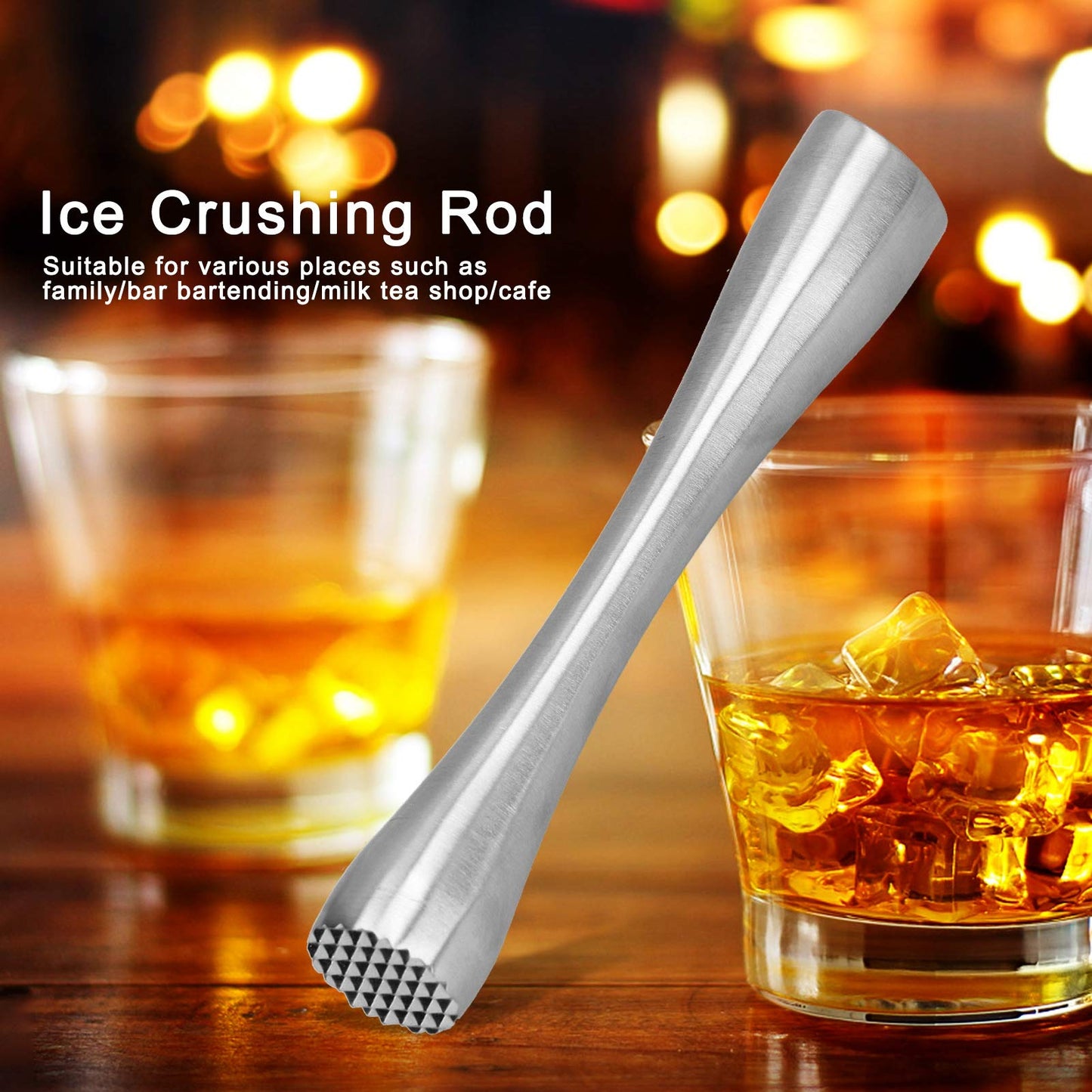 Ice Crushing Hammer, Stainless Steel Ice Mallet, Multi-Purpose Restaurant Use Bar Use for Ice