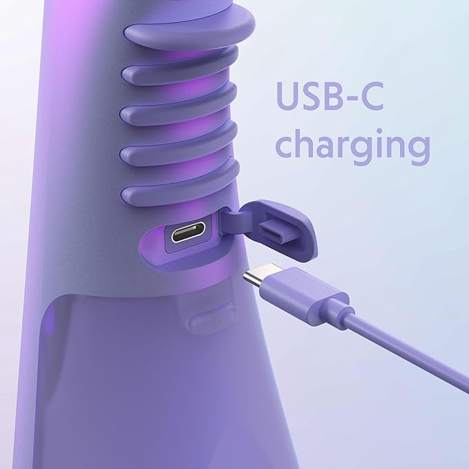 Ordo Water Flossers for Teeth, Cordless IPX7 Waterproof Oral Irrigator, 3 Pressure Settings, Portable, Rechargeable Electric Sonic Flosser, Dental Professional Recommended, Pearl Violet