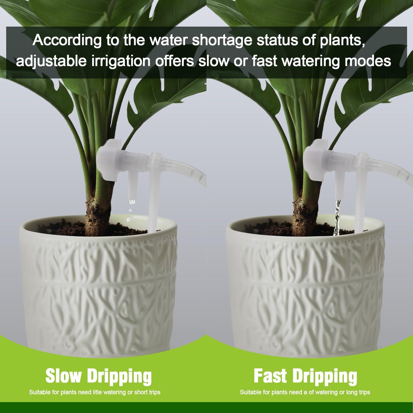 Upgrade Auto Plant Watering Devices Indoor, Plant Waterer for 20 Potted Plants, Houseplant Watering System, Up to 30-Day Programmable Water Timer, Automatic Drip Irrigation Kit for Vacation