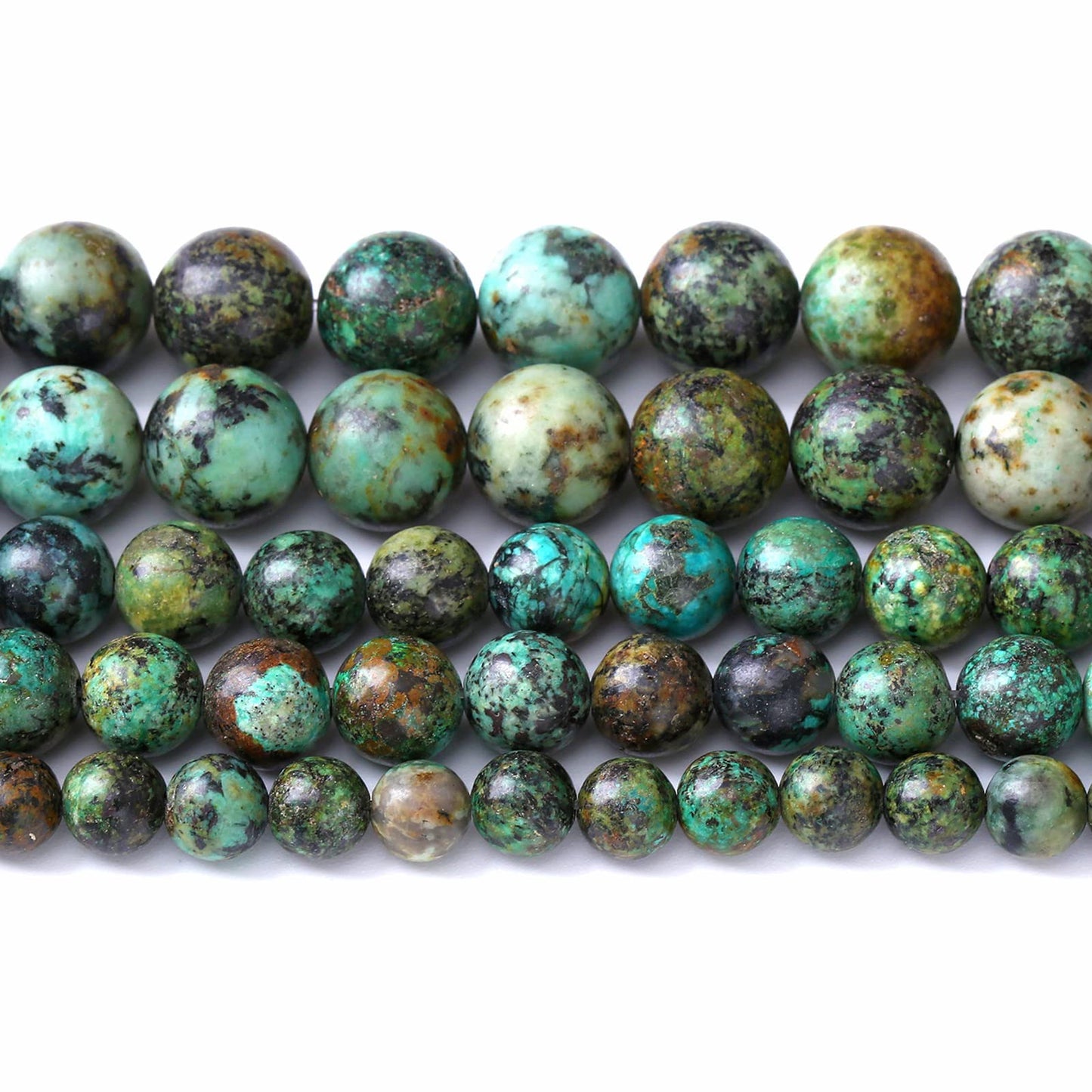 4MM 88PCS Natural Stone Green African Turquoise Spacer Loose Beads for Jewelry Making DIY Bracelet Necklace