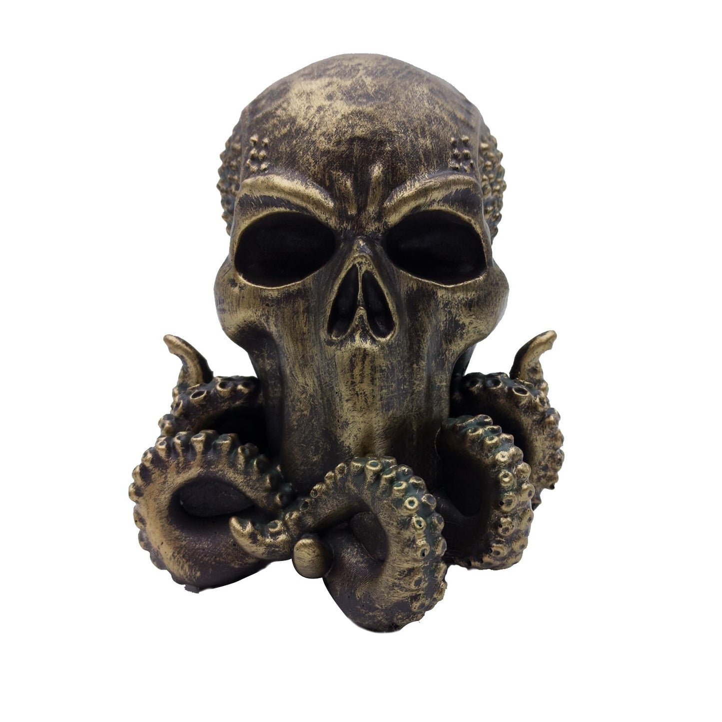 Wizerlis Cthulhu Statue, Cthulu Skull Head Octopus Figurine,Kraken Decor Octopus Statue,6" H Skull Creature Fantasy,Desktop Decoration Halloween Ornaments,Steampunk Decor Diablo Decoration.