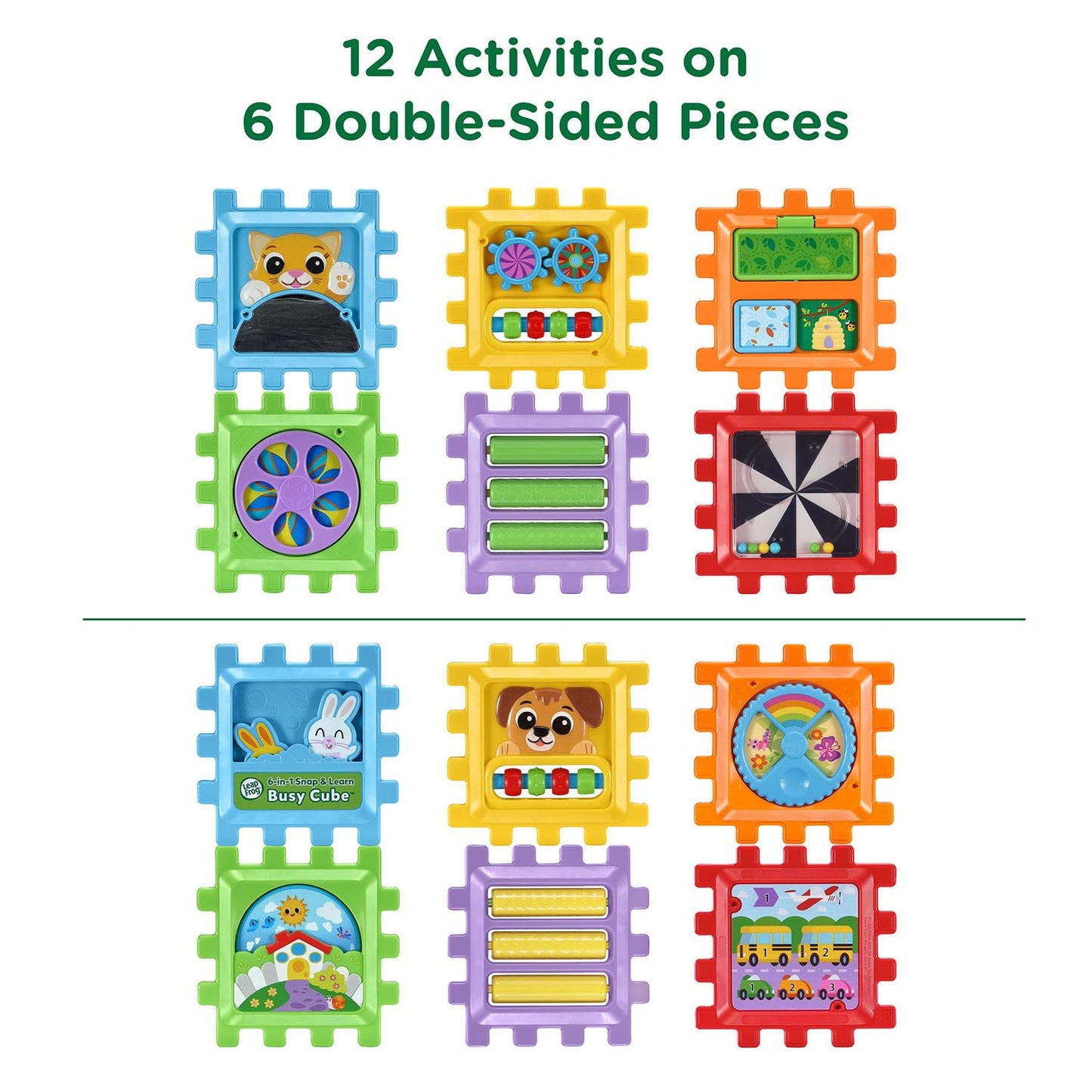 LeapFrog 6-in1 Snap and Learn Busy Cube Motor Skills Baby Toy