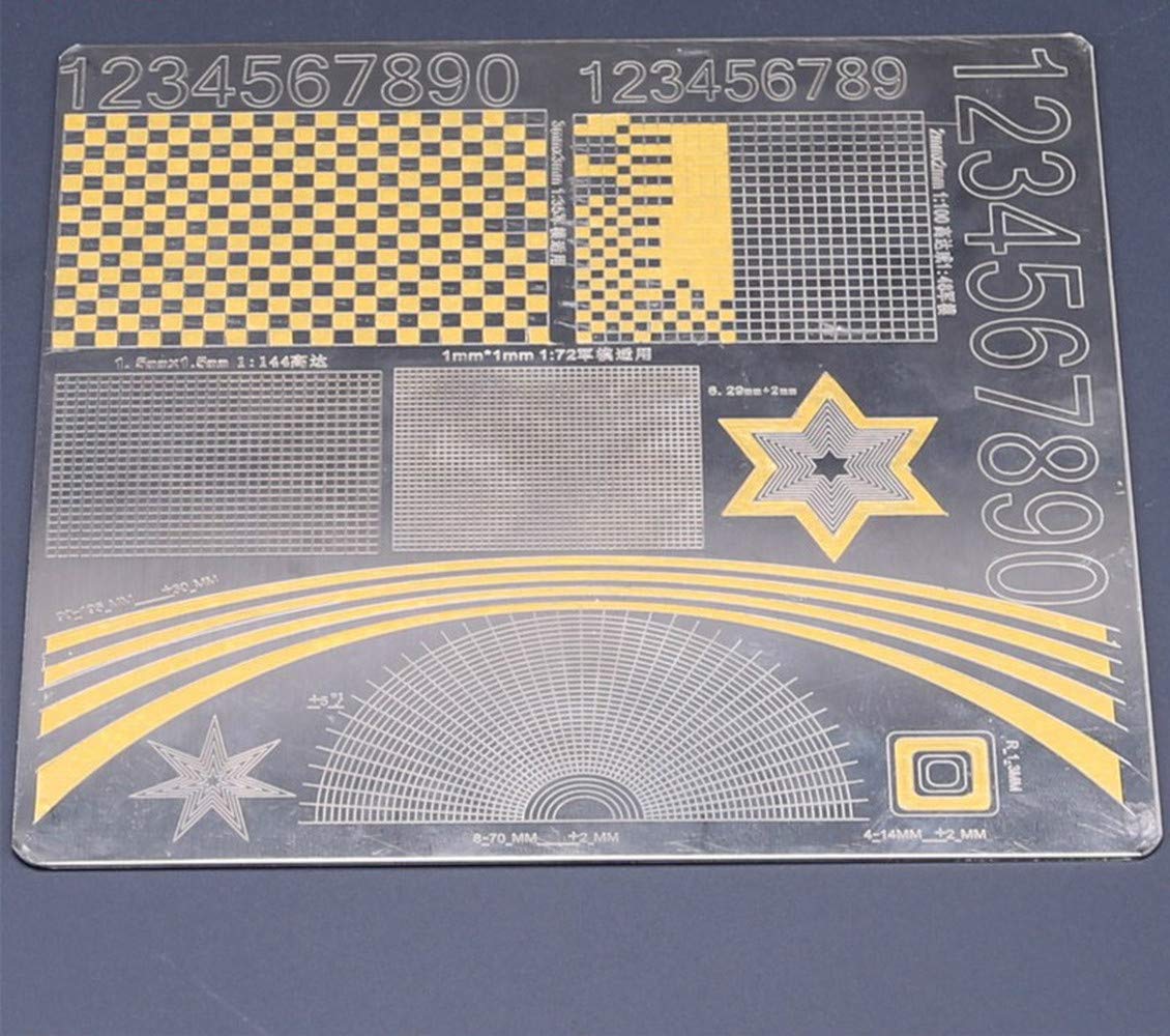 ANSAI for Hobby Military Model Scale Model -Stainless Steel Reusable Scribe Board,Carved,Drawing Painting Masking Tape Stencils