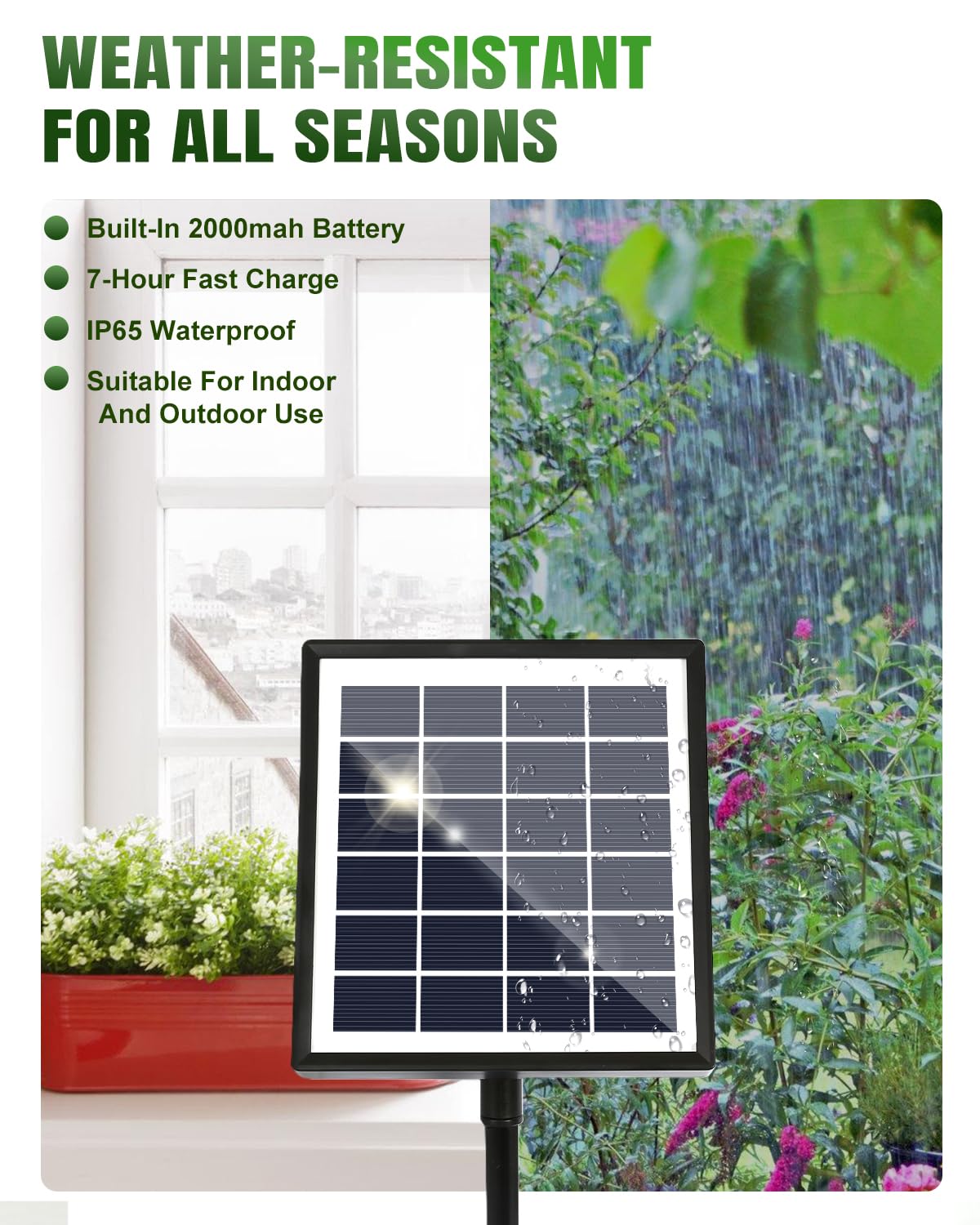 Breeze Touch Solar Drip Irrigation Kit 50FT, Automatic Garden Watering System with Timer, Draws Water from Container, Supports 15 Pots for Balcony, Patio, Indoor & Outdoor Plants