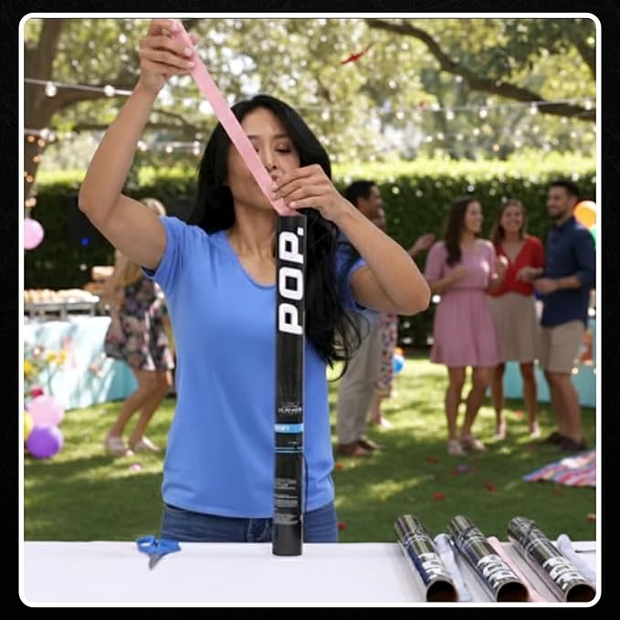 Ultimate Confetti - 24” Electric Empty Barrel Confetti Popper cannon, Empty Single-Use Barrel for Confetti or Streamers, Shoots 25–35 ft, Requires EC-1 or EC-4 Confetti Machine to Activate