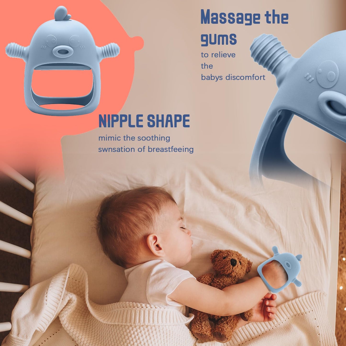 Gedebey 3-in-1 Baby Food & Fruit Feeder Set – Breastmilk Popsicle Mold with Freezer Tray, Teething Relief Toy, BPA Free Infant Silicone Feeding Combo, 3 Bonus Sizes (S/M/L) Sacs (Sky Blue)