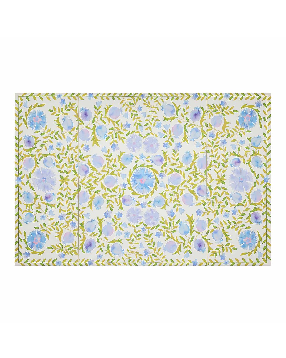 House of Noa Foldable Baby Tumbling Mat – Memory Foam Padded Foldable Kids Play Mat for Floor | Durable, Stylish, and Cushioned Design | 4'x6' | Suzette Bluebell