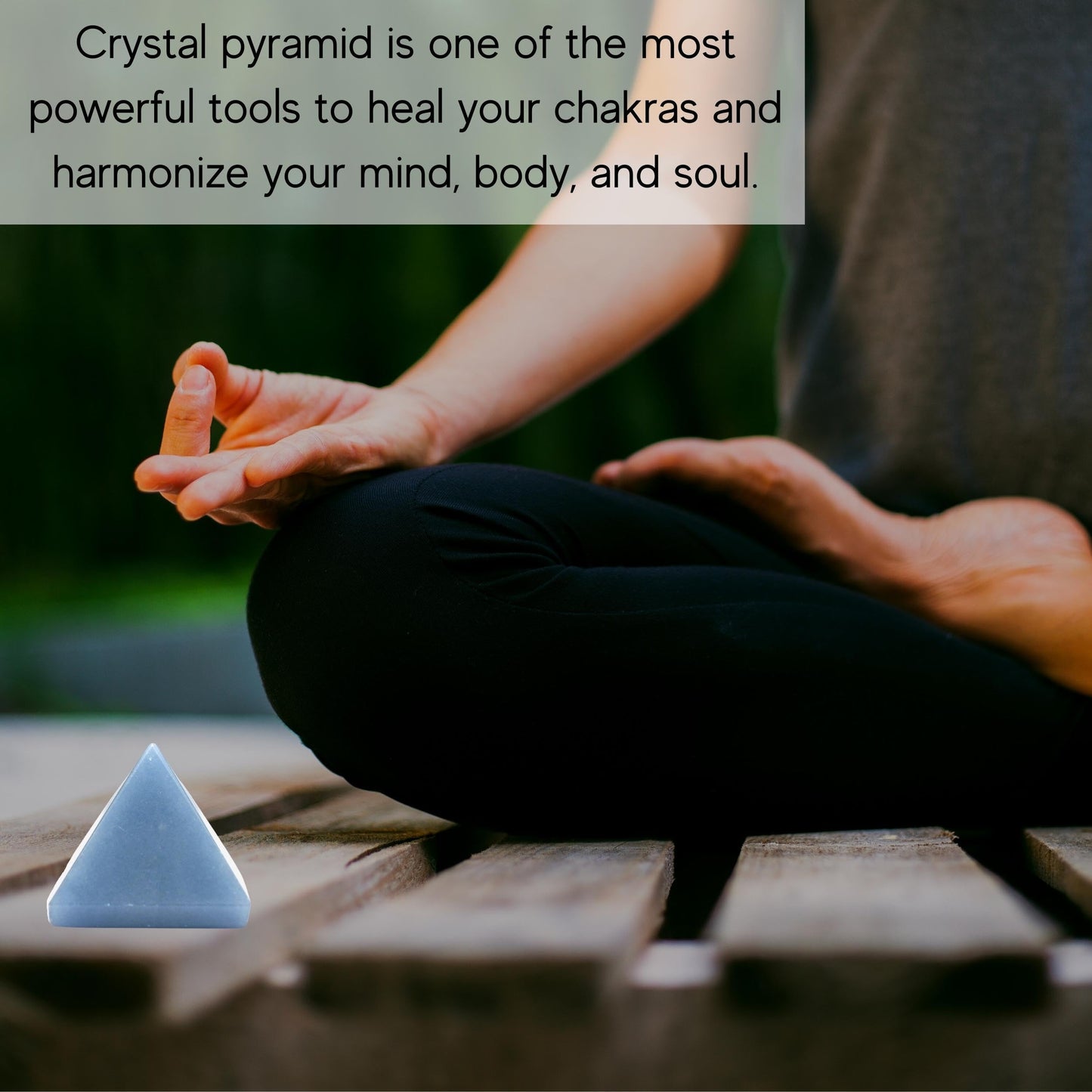 Amazing Gemstone Angelite Pyramid Crystal Healing Stones - 1" Great Pyramid Figurine of Natural Stone Pyramid for Meditation, Reiki, Chakra Balancing and Crystal Pyramids Grid