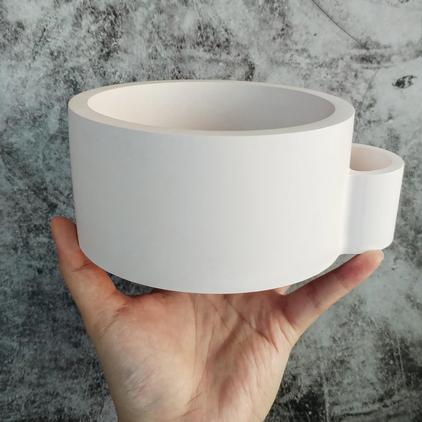 Wehous Large Candle Holder Silicone Resin Concrete Cement Mold, Unique Candle Vessels Jewelry Holder Round Container Jar Box Bowl for DIY Storage Craft Decor