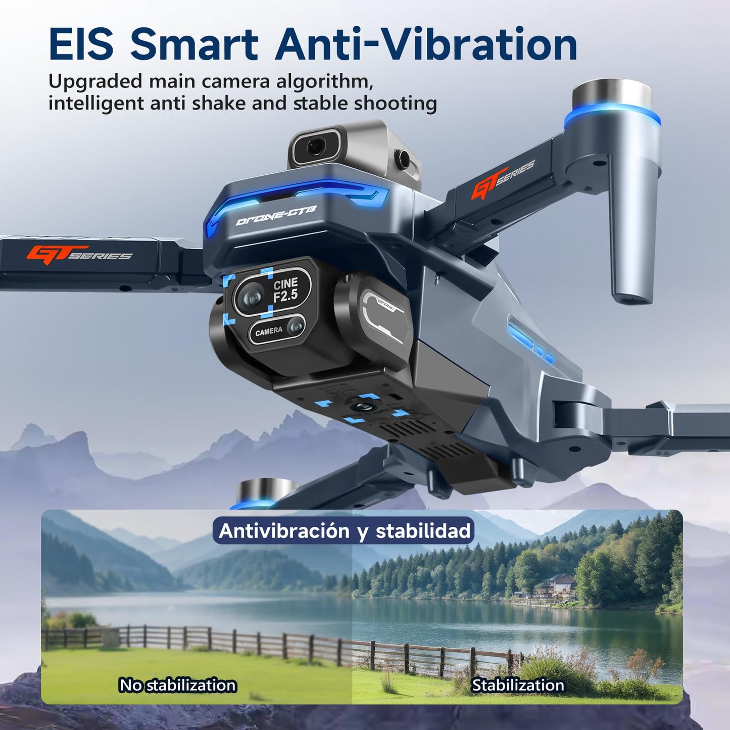 AXNEN Mini Drone with HD Camera, Upgraded Tablet LCD Screen, Professional Dron with Brushless Motors, 2 Batteries, Carrying Case, Foldable Quadcopter for Auto Return, Follow Me, Waypoints, for Beginners, Teens and Adults