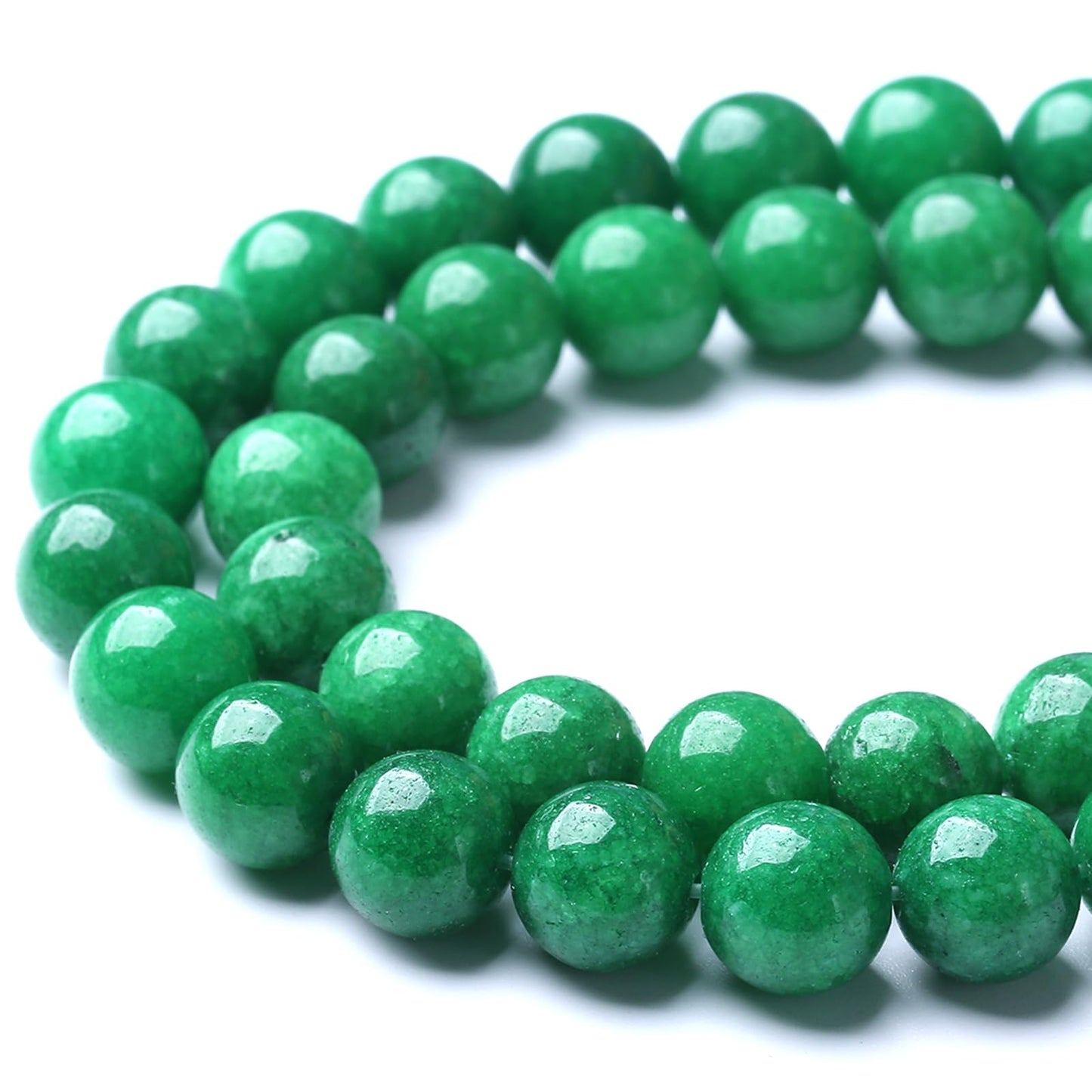 10MM Blackish Green Cloudy Chalcedony Stone Beads Round Loose Beads for Jewelry Making Bracelet Necklace 72pcs 2 Strands 32"
