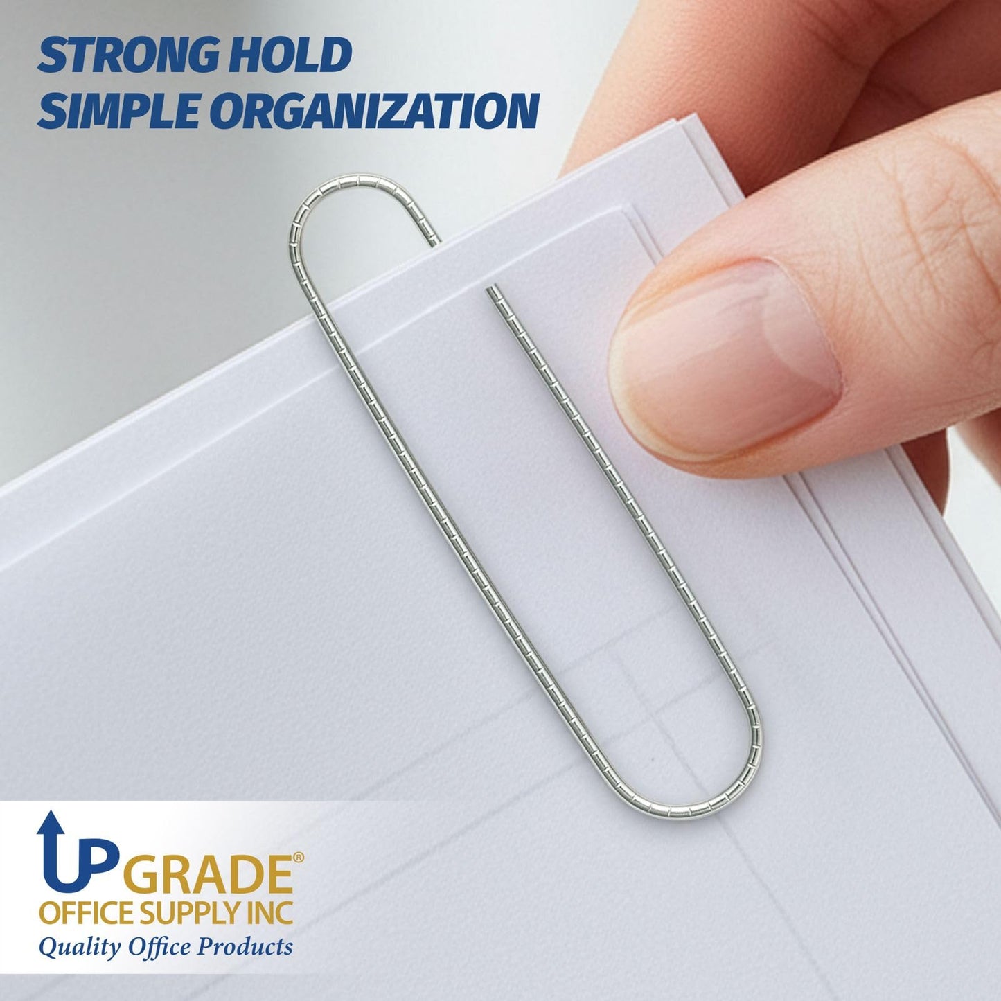 Upgrade Office Supply Jumbo Paper Clips, Non Skid, 1.9 Inch, 600 Count, 6 Boxes of 100, Silver Steel Wire Clips, Made in USA