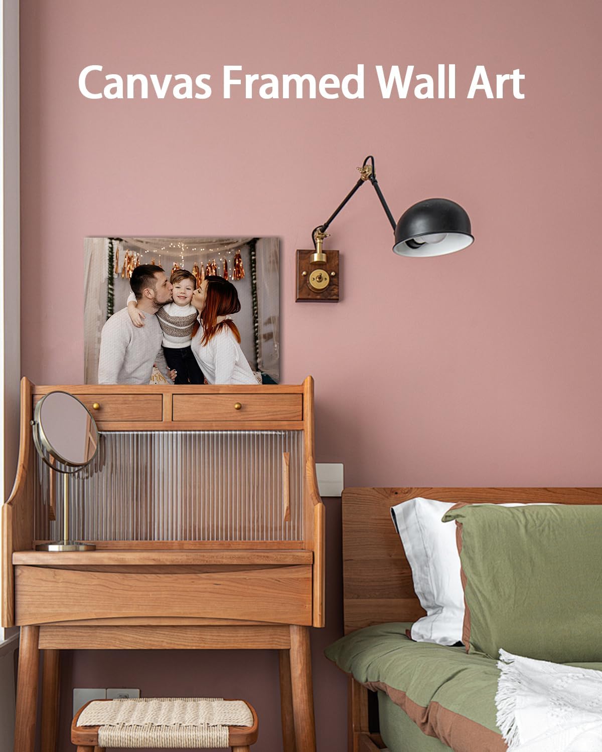 AbcCustomize Canvas Prints with Your Photos, Personalized Photo To Canvas Print for Bedroom, Living Room, Farmhouse Office Decor,Custom Canvas Wall Art for Gifts & Keepsakes, Ready to Hang