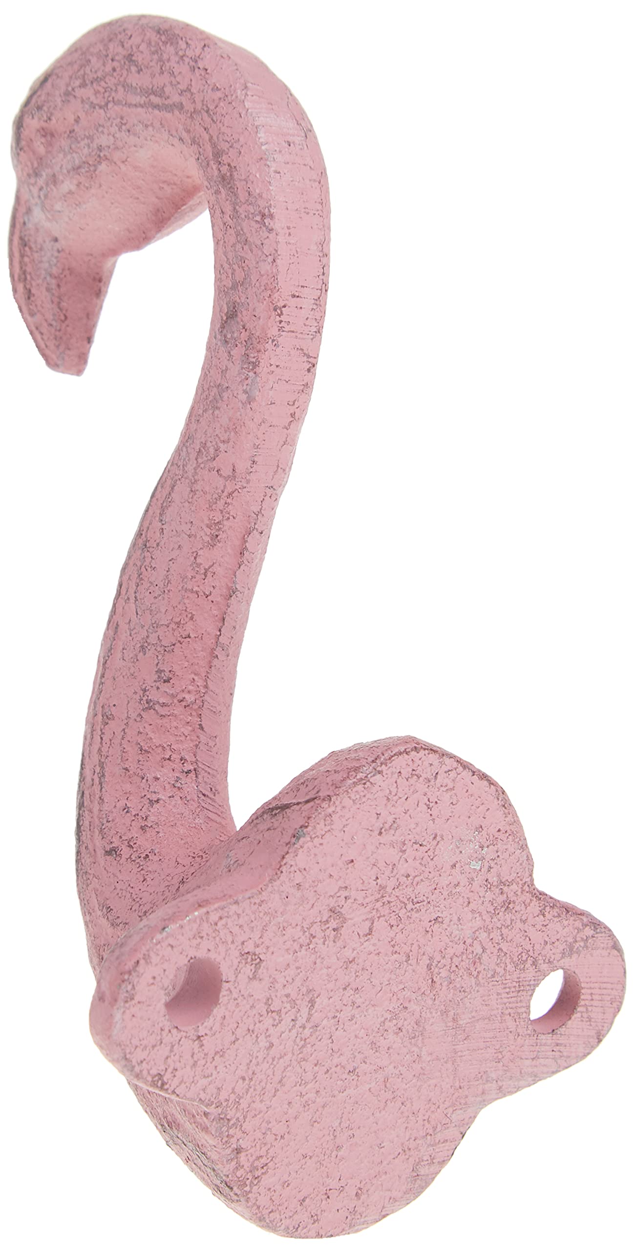 Abbott Collection Cast Iron Flamingo Wall Hook - Antique Pink (3.75" H)