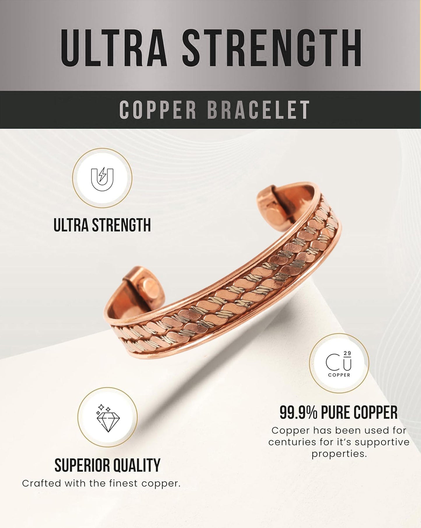 Touchstone Copper Bracelets | Gift for Men Women |Adjustable 100% Pure Solid Real Magnetic Jewelry | Handmade Bracelet Set Combo | Rope Braided Tibetan Bangles. Set of 3 Different Designs