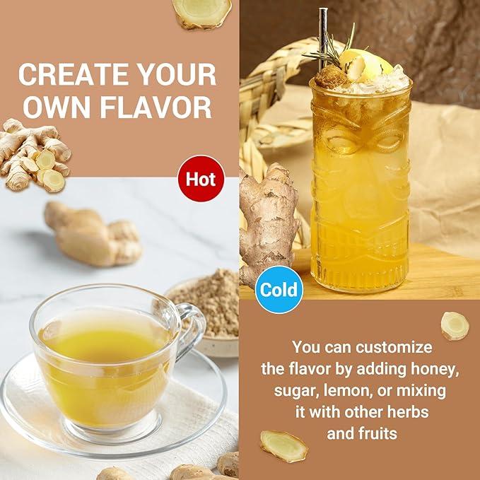Ginger Root Herbal Tea - Caffeine Free, 100 Teabags