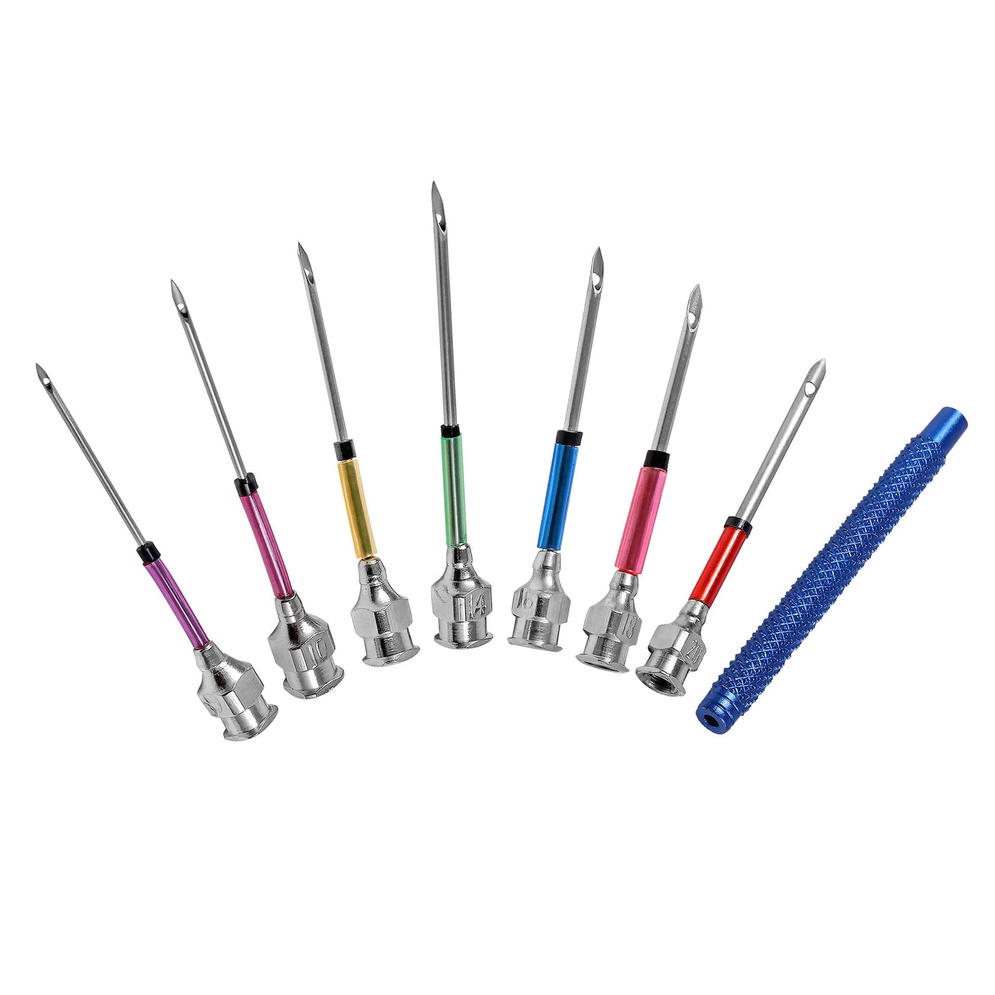 SINGER 8 Piece Punch Needle Embroidery Kit with 7 Assorted Size Punch Needle Heads, Interchangeable Handle, and Punch Needle Storage Case