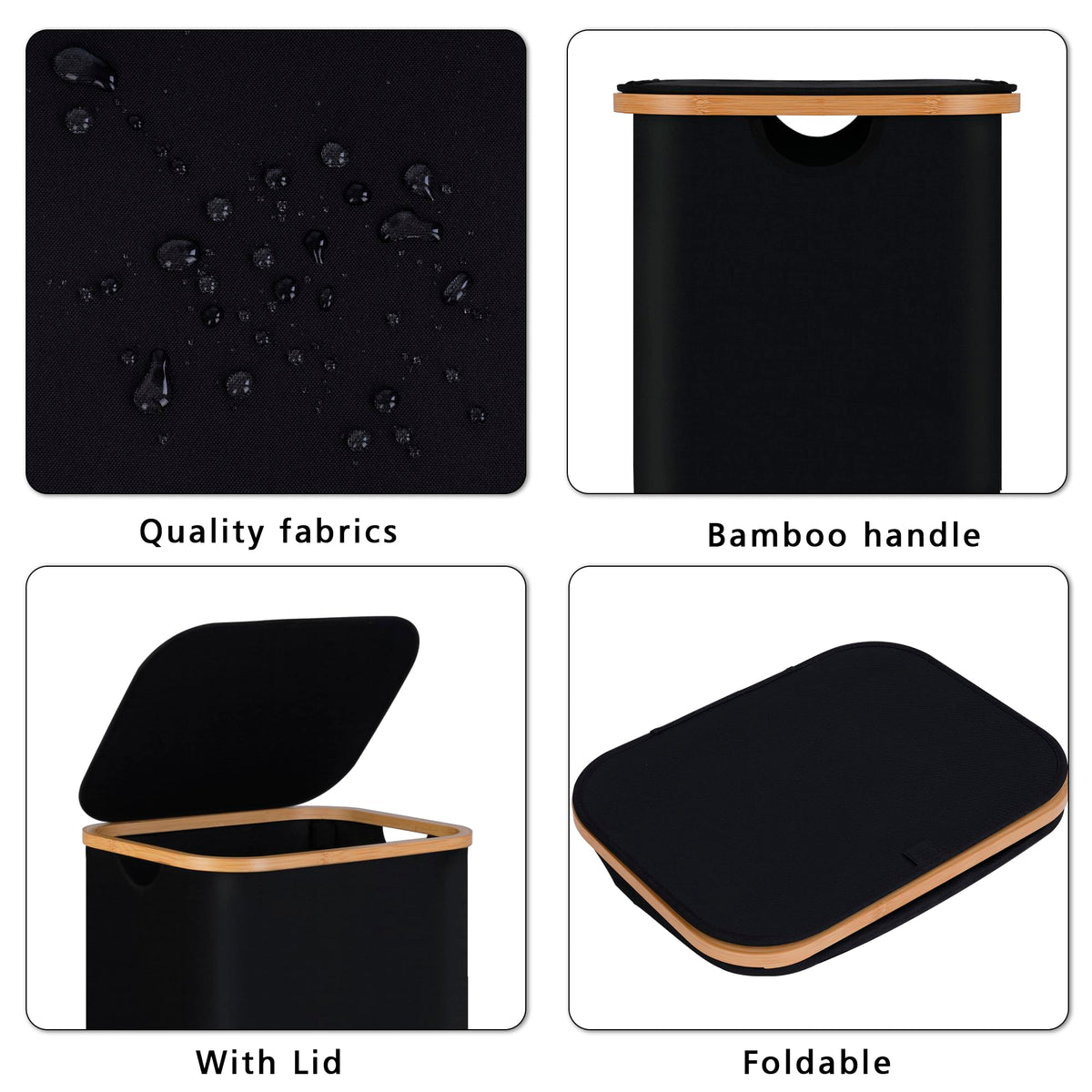 100L Laundry Hamper with Lid
