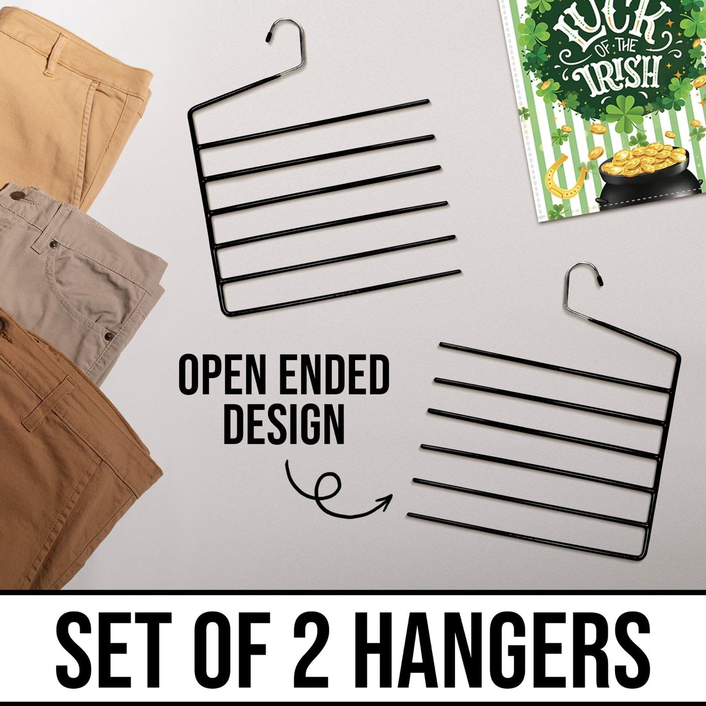 Garden Flags Hangers 2Pack 6 Tier with 15 Protective Bags, Garden Flag Storage, Organizer Holder, Heavy Duty Multi Layers Space Saving, Non Slip Open Ended Hangers for Multi use, Pants Organizer