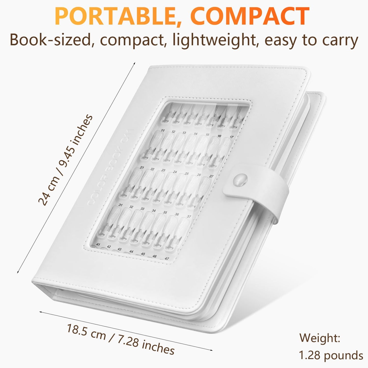 I·B·N G Upgraded Nail Color Swatches Nail Sample, Detachable 150 Nail Polish Color Display Book with Clear Nail Tips, C11