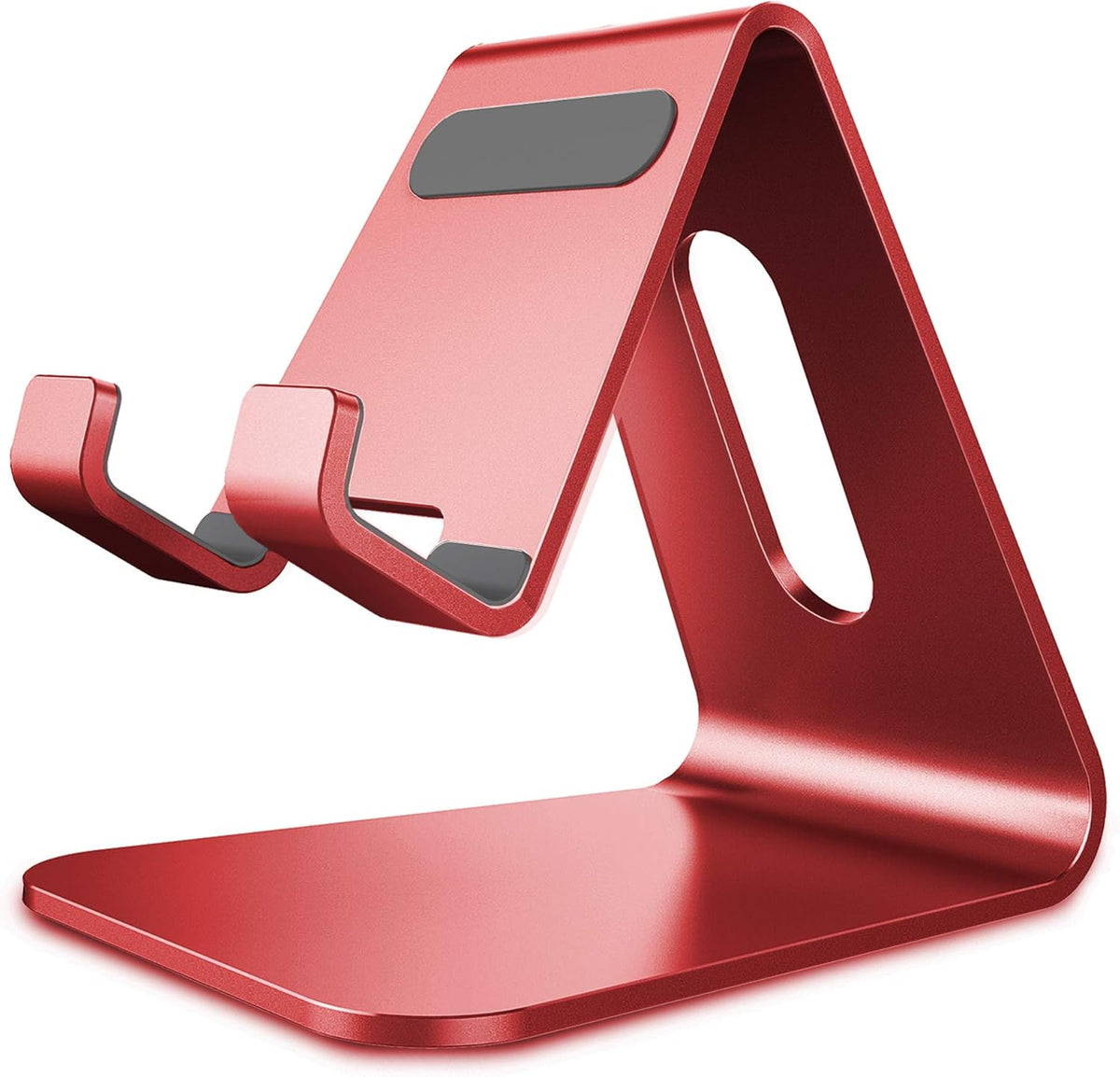CreaDream Cell Phone Stand, Cradle, Holder,Aluminum Desktop Stand Compatible with Switch, All Smart Phone, iPhone 11 Pro Xs Max Xr X Se 8 7 6 6s Plus SE 5 5s (Red)