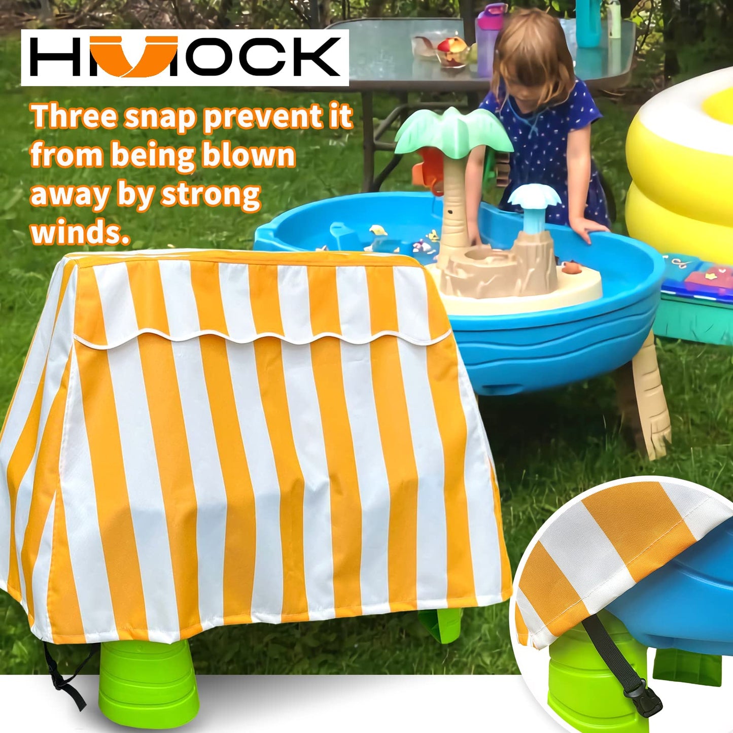 HMOCK Kids Water Table Cover Fit Rain Showers Splash Pond Water Table Accessories, Waterproof Dust Proof Anti-UV Outdoor Toys Cover
