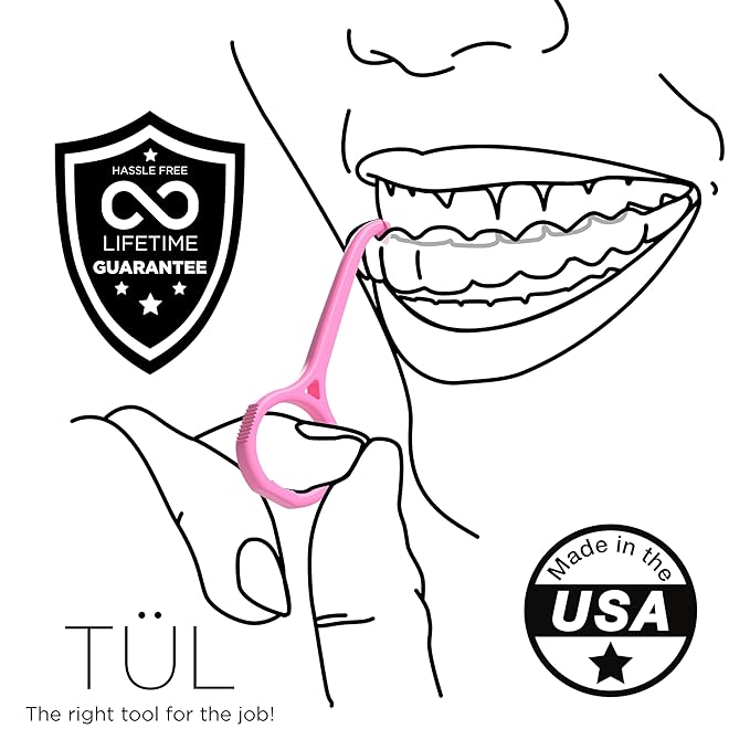 TÜL | Only Invisalign Remover Tool Made in the USA | Lifetime Replacements | Ortho Recommended Aligner Remover Tool & Retainer Remover Tool | Pink 2 Pack | Top Invisalign Accessories