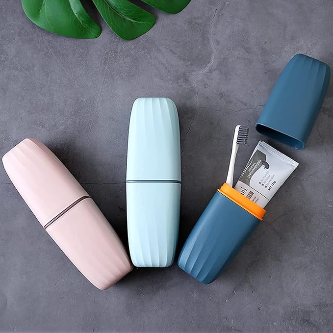 Toothbrush Cup Toothbrush Holder with Cover Travel Boothbrush Holder Portable Toothbrush Case and Carrier for Bathroom School Business Trip