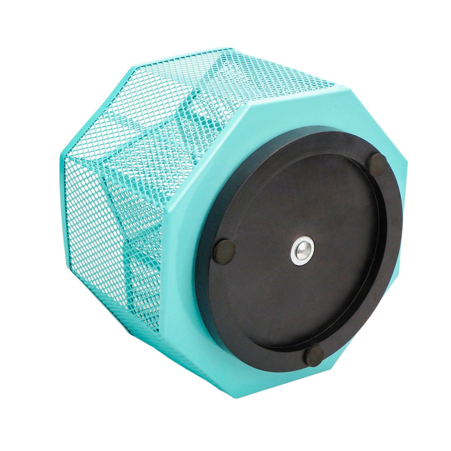 Annova Mesh Desk Organizer Rotate with 5 Compartments Spinning Tidy Candy/Pen Holder Office, Art Supply, Storage, Classroom, Home (Turquoise)