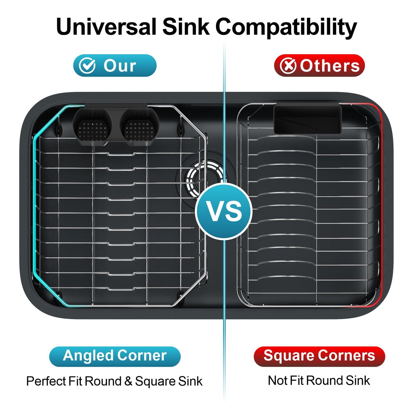 iSPECLE Small in Sink Dish Drying Rack - Stainless Steel Compact Inside Sink Dish Drainer for RV Apartment Kitchen, Rust Resistant, 11.6" W x 13.4" L, Silver