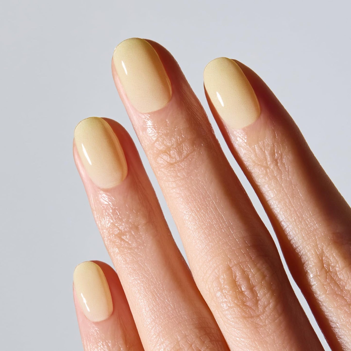 ohora Semi Cured Gel Nail Strips (N Butter Veil) - Syrup, Yellow, Works with Any Lamps, Salon-Quality, Long Lasting, Easy to Apply & Remove - Includes 2 Prep Pads, Nail File & Wooden Stick