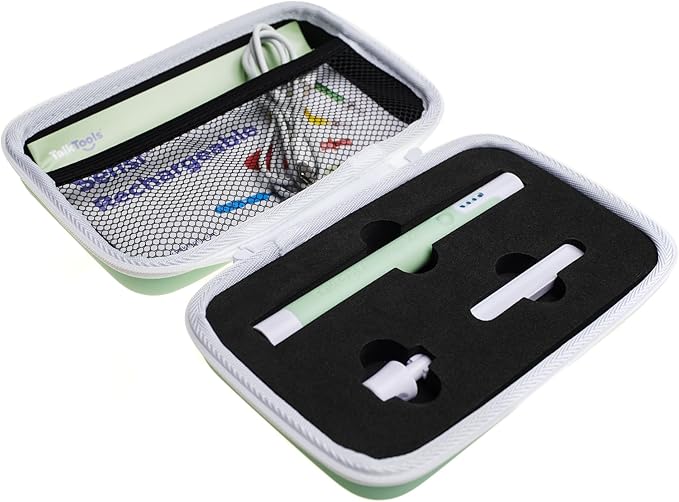 TalkTools Sensi Rechargeable Oral Sensory Therapy Tool with Soft Sensi Jaw Tips – 12-Piece Adjustable Sensory Stimulation Set for Oral Motor Awareness & Feeding Skill Development – Green