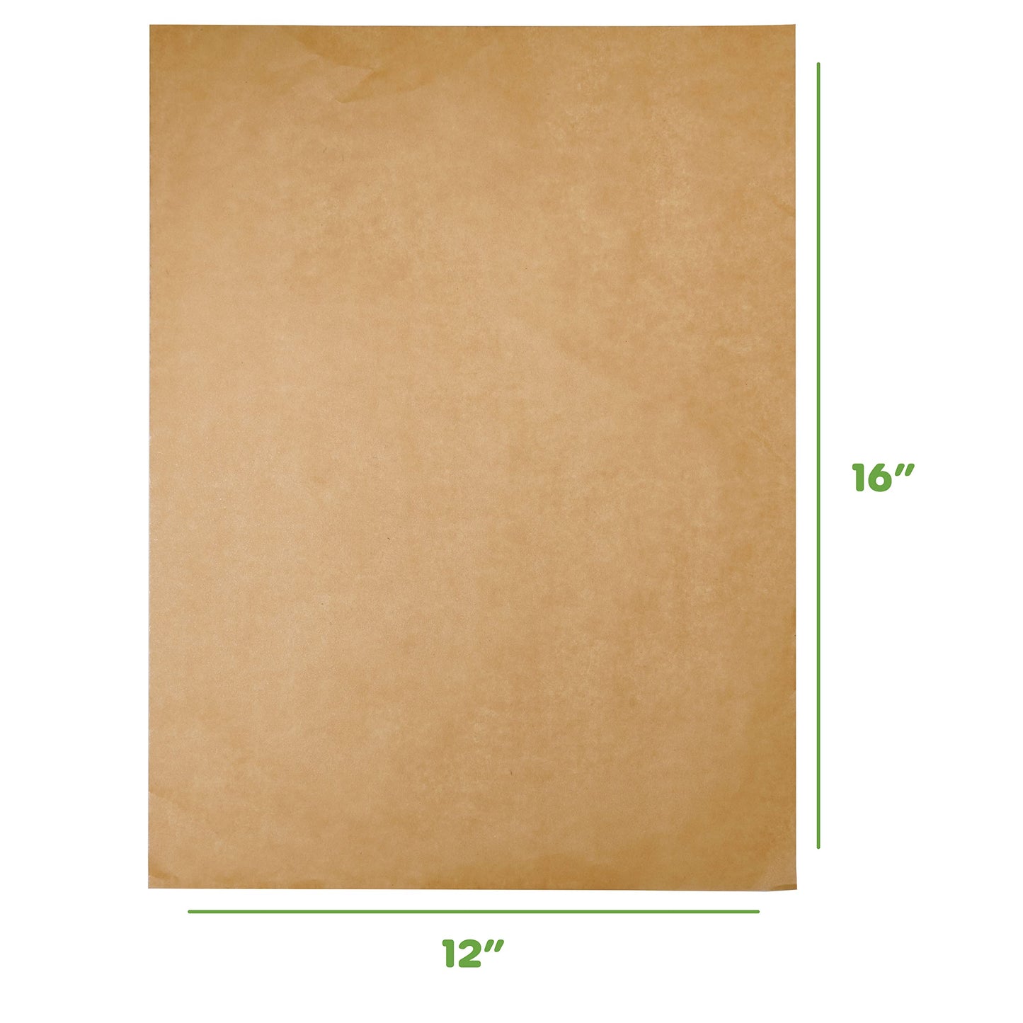 GUSTO 12 x 16 Inch Pre-Cut Parchment Paper Sheets [200 Count] Unbleached, Non-Stick Baking Paper for Cooking & Baking - Kraft (Formerly Comfy Package)