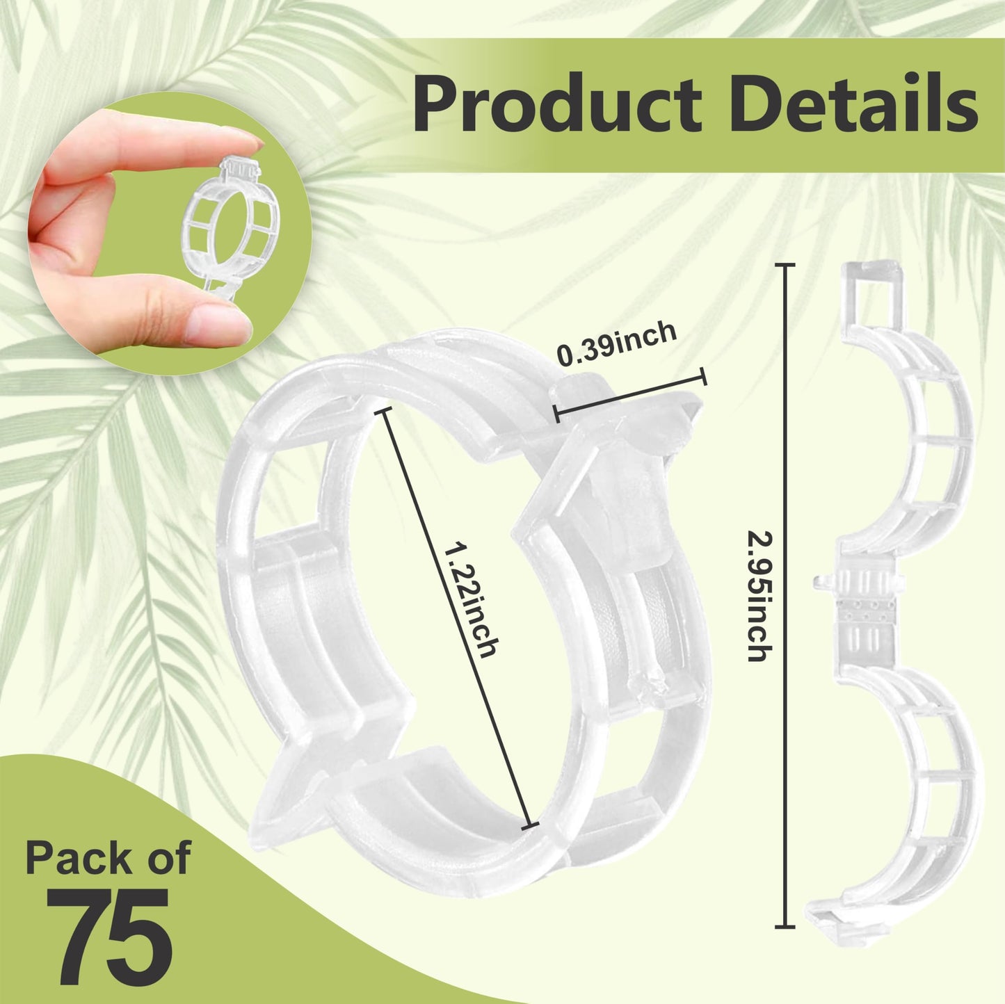 75 Pcs Bendable Moss Pole Monstera Plant Support Clips - Moss Poles for Climbing Plants, Plant Stakes for Indoor Plants - Coco Coir Pole Moss Stick for Monstera, Pothos.